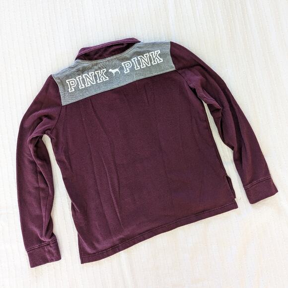 VS Pink Sweater Burgandy size Medium - Picture 2 of 5